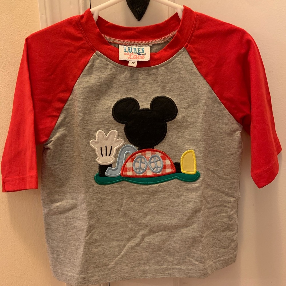 NWOT Lures and Lace 2T Mickey Mouse Clubhouse shirt